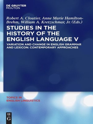 cover image of Studies in the History of the English Language V